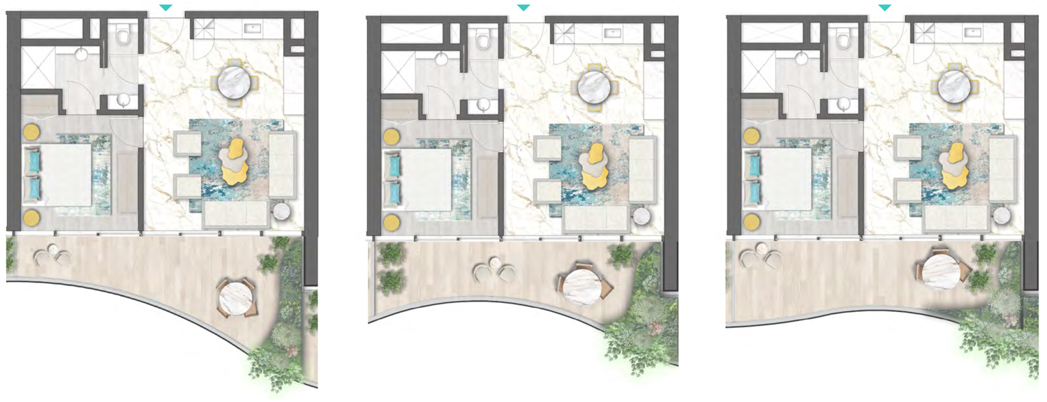 Floor Plans of DAMAC Chic Tower Business Bay