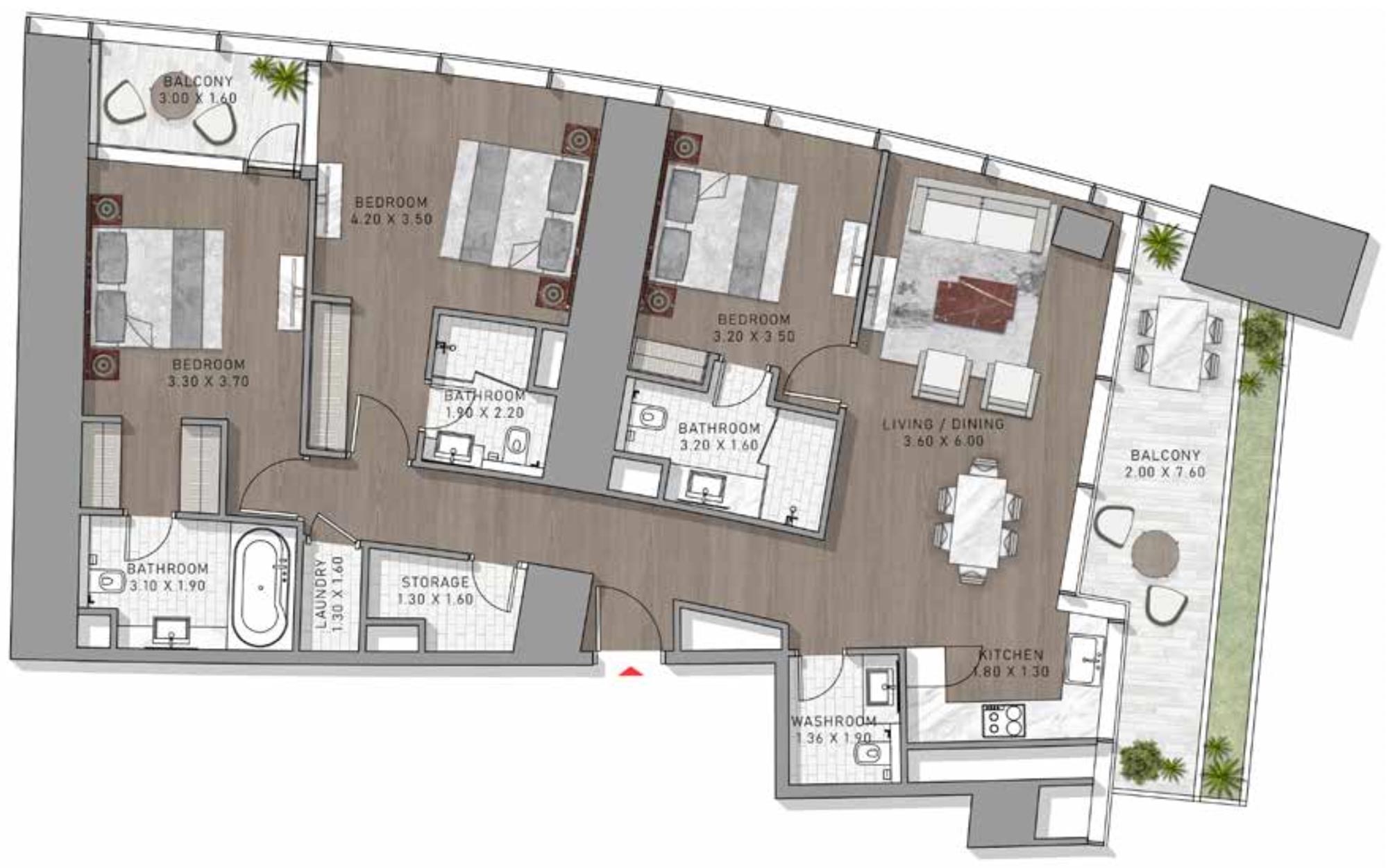 DAMAC Safa Two by de GRISOGONO Floor Plans