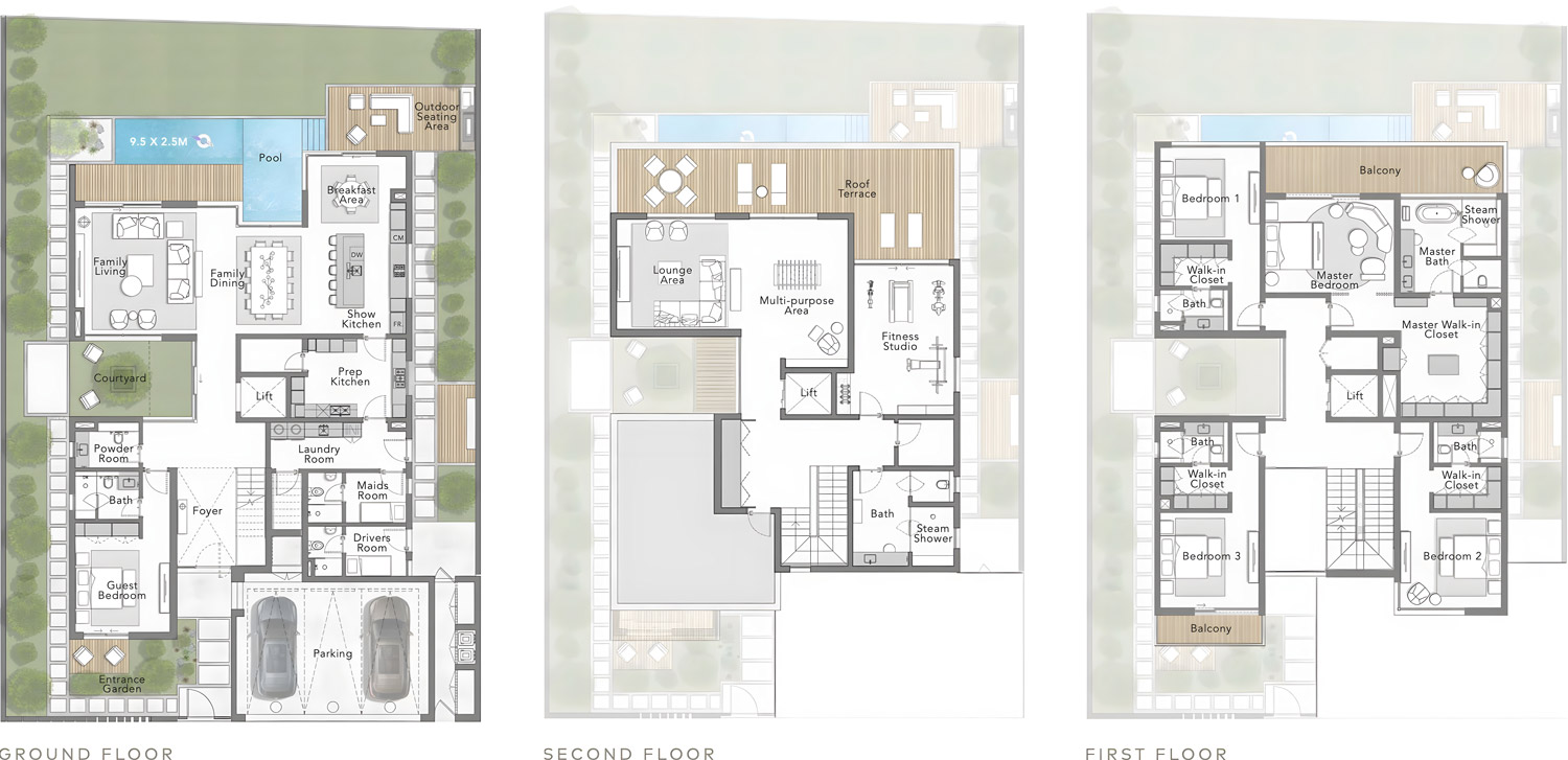 Floor Plans of Ellington The Waterside Villas at The Sanctuary