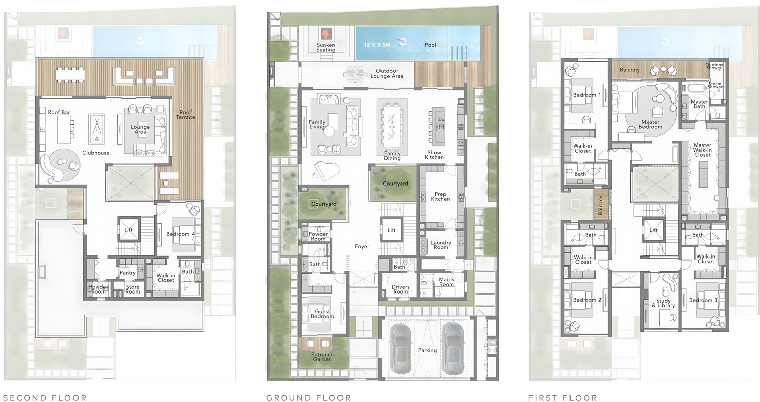 Floor Plans of Ellington The Waterside Villas at The Sanctuary