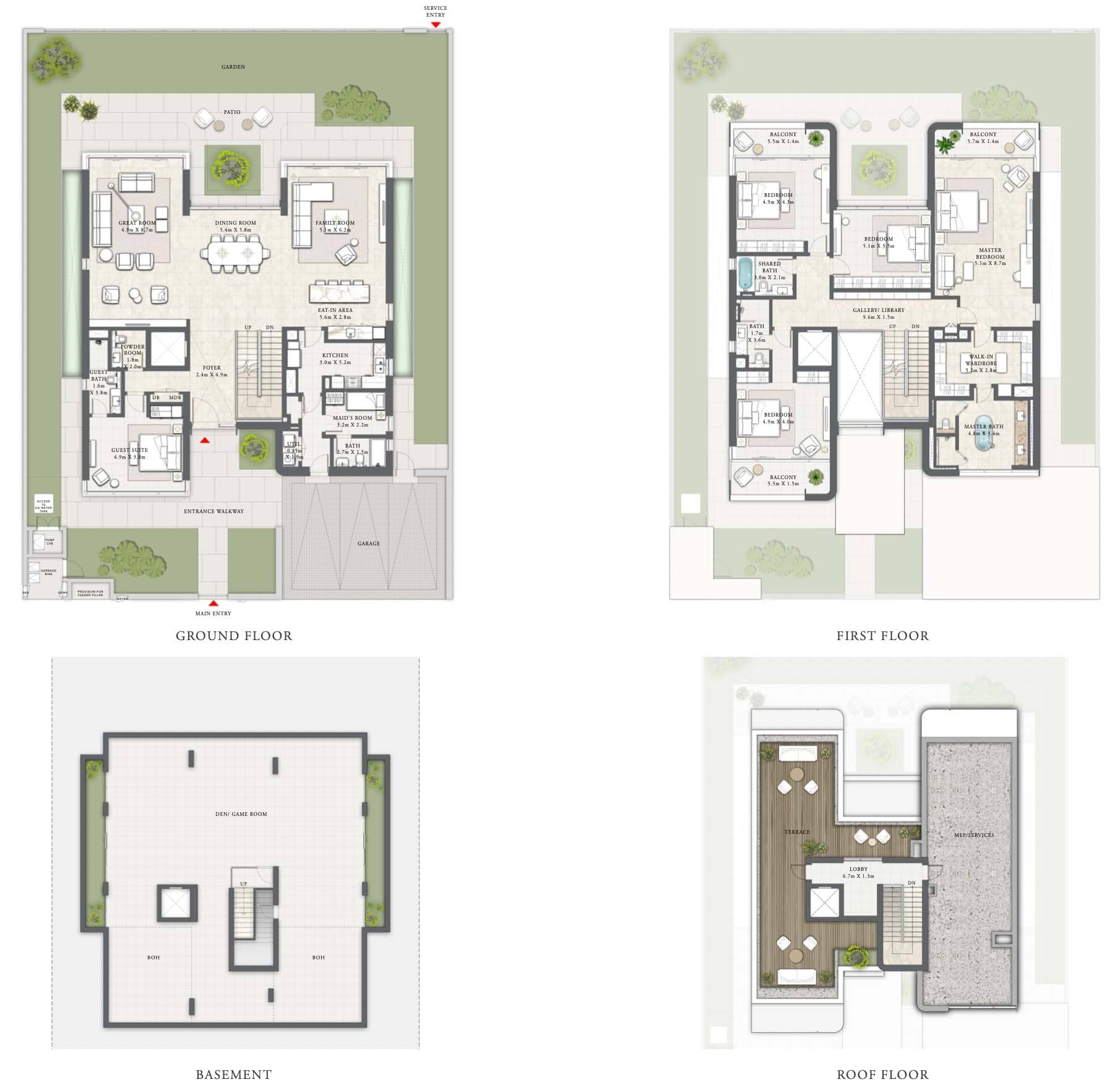 Floor Plans of Emaar Address Villas Hillcrest
