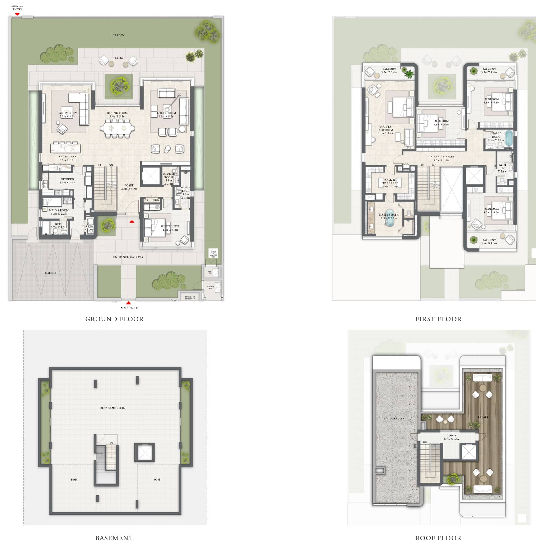 Floor Plans of Emaar Address Villas Hillcrest
