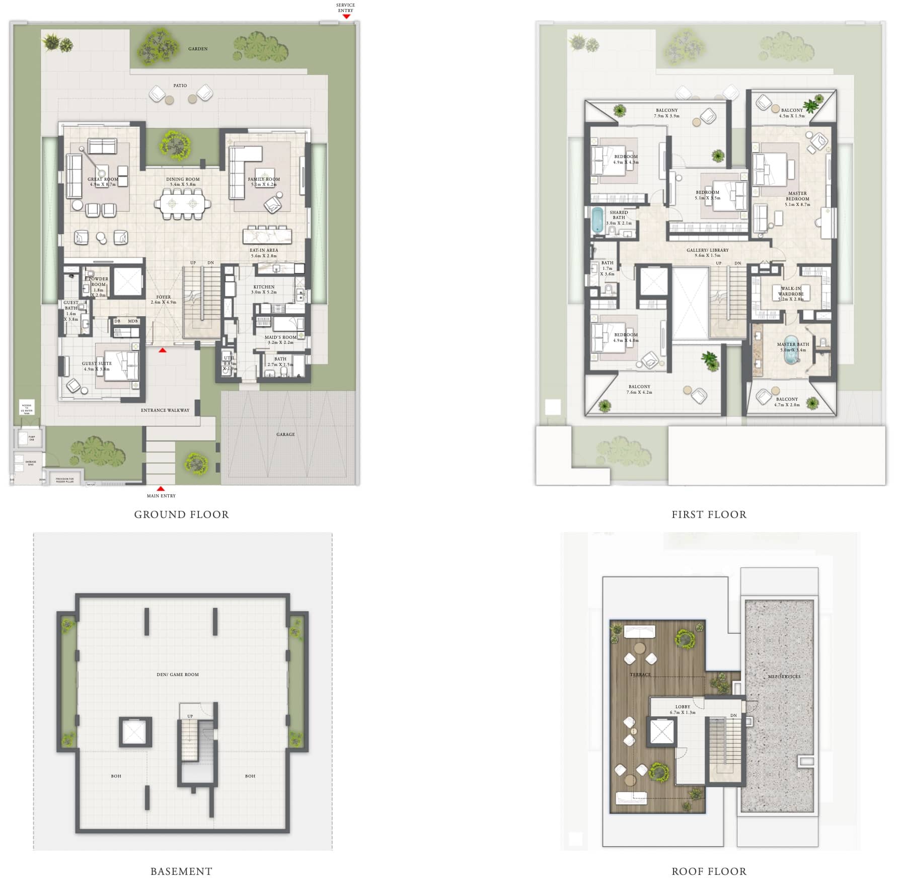 Floor Plans of Emaar Address Villas Hillcrest