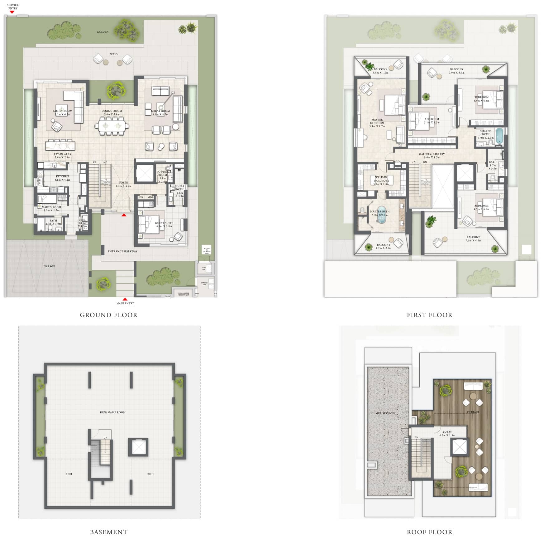 Floor Plans of Emaar Address Villas Hillcrest