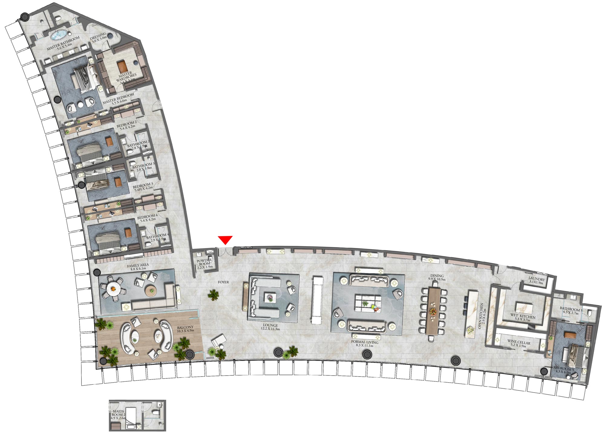 Floor Plans of Emaar The Residence Burj Khalifa